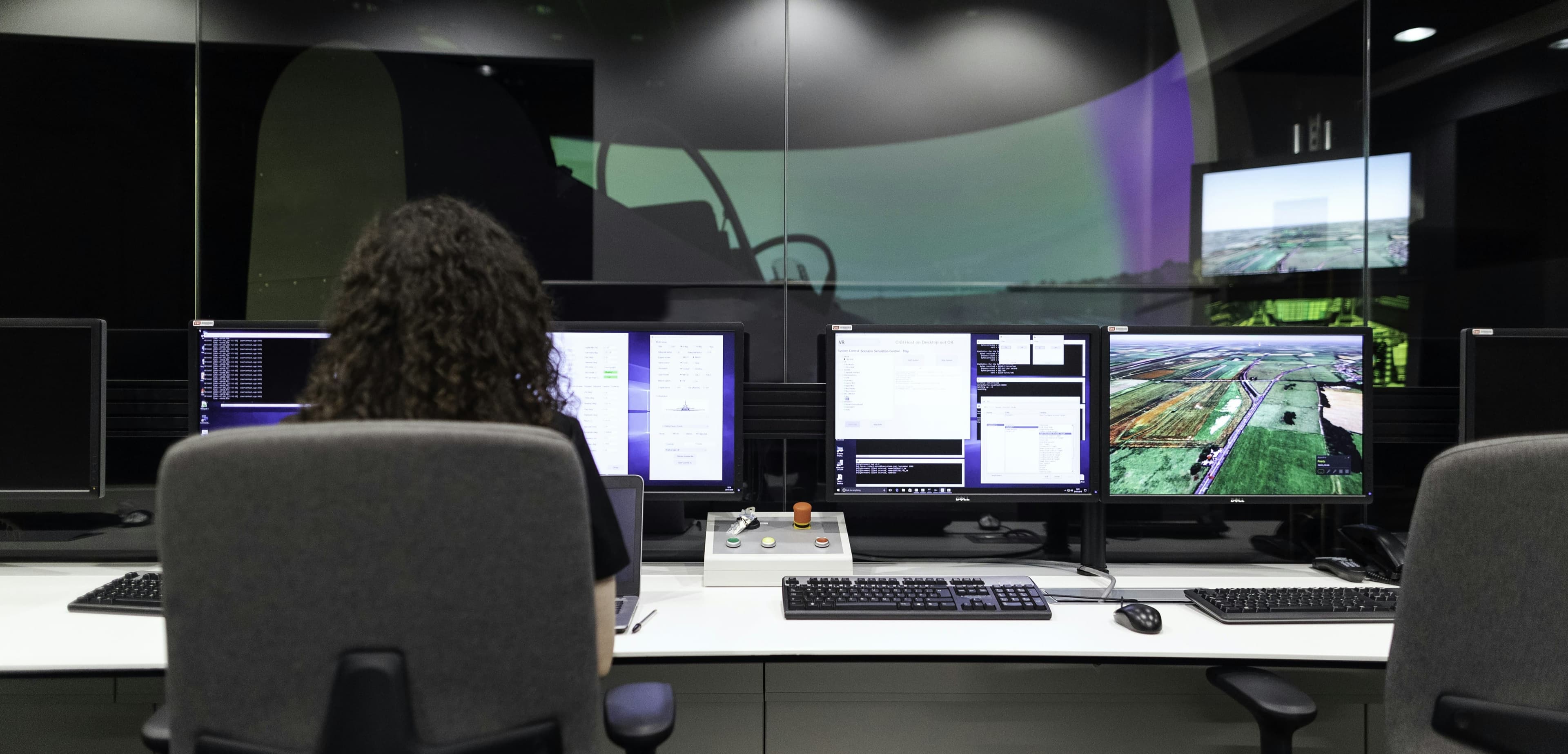 Integrated dashboard on a large monitor